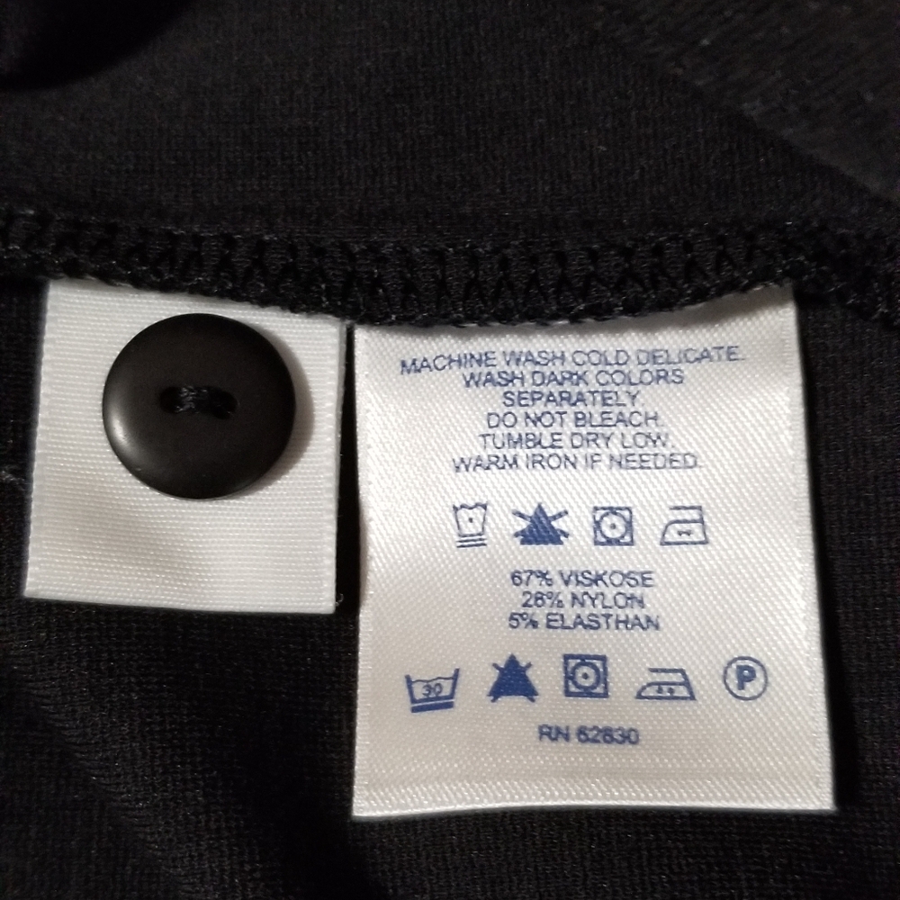 Lands' End NWOT Black Knit Fly Front Business Dress Pants Size 20W/P - Picture 9 of 9